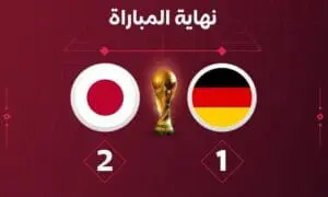 نهاية المباراة 2 1 لليابان على المانيا