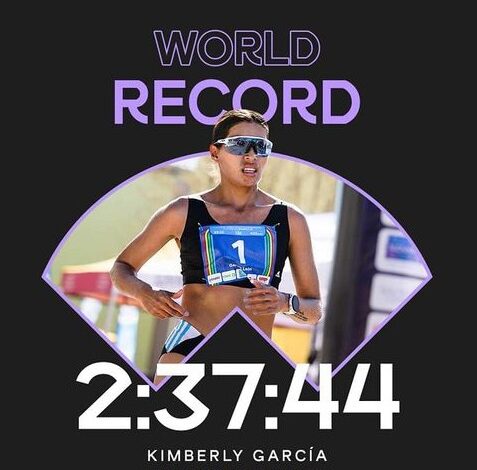 البروفية كيمبرلي تسجل رقم عالمي في مسافة 35 كلم مشي
