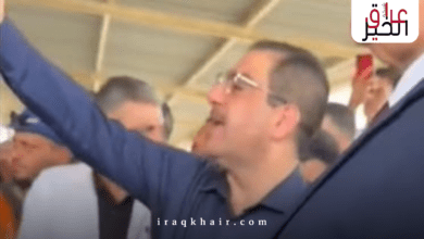 شاهد لحظة انفعال وزير التجارة العراقي على مواطن مسن