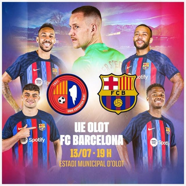 مباشر مباراة برشلونة و أولوت Olot vs Barcelona الودية