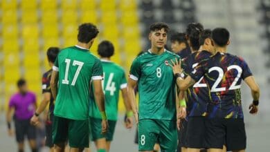 خسارة الأولمبي العراقي امام كوريا ج (1-0) بطولة الدوحة