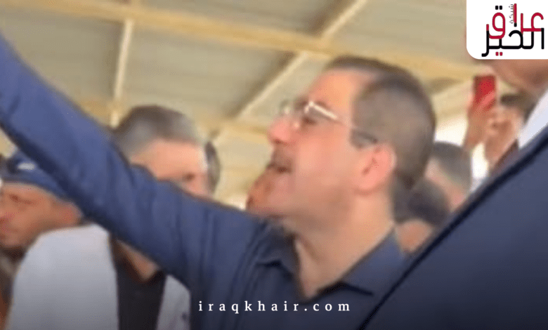 شاهد لحظة انفعال وزير التجارة العراقي على مواطن مسن