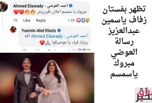 تظهر بفستان زفاف ياسمين عبدالعزيز رسالة العوضي مبروك ياسمسم